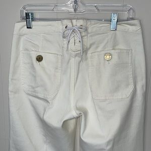 Tommy Hilfiger Cream Denim Pants Lace Up Size 6